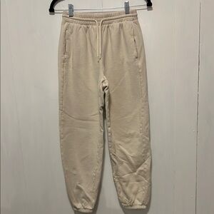 Old Navy Womens Cream Cinch Joggers